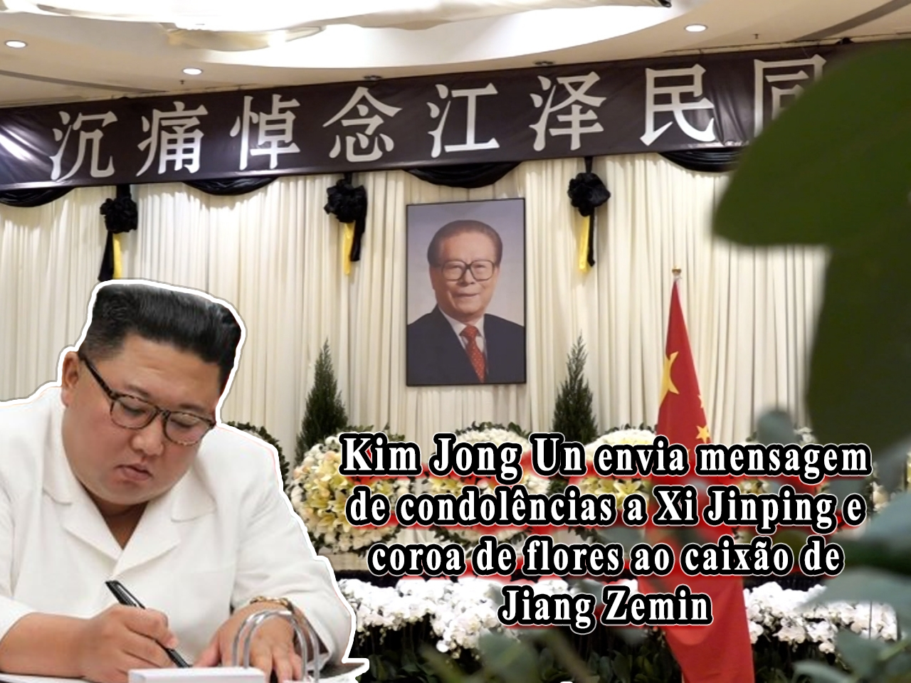 Kim Jong Un envia mensagem de condolências a Xi Jinping e coroa de